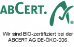 Wir sind BIO-zertifiziert bei der ABCERT AG DE-ÖKO-006.